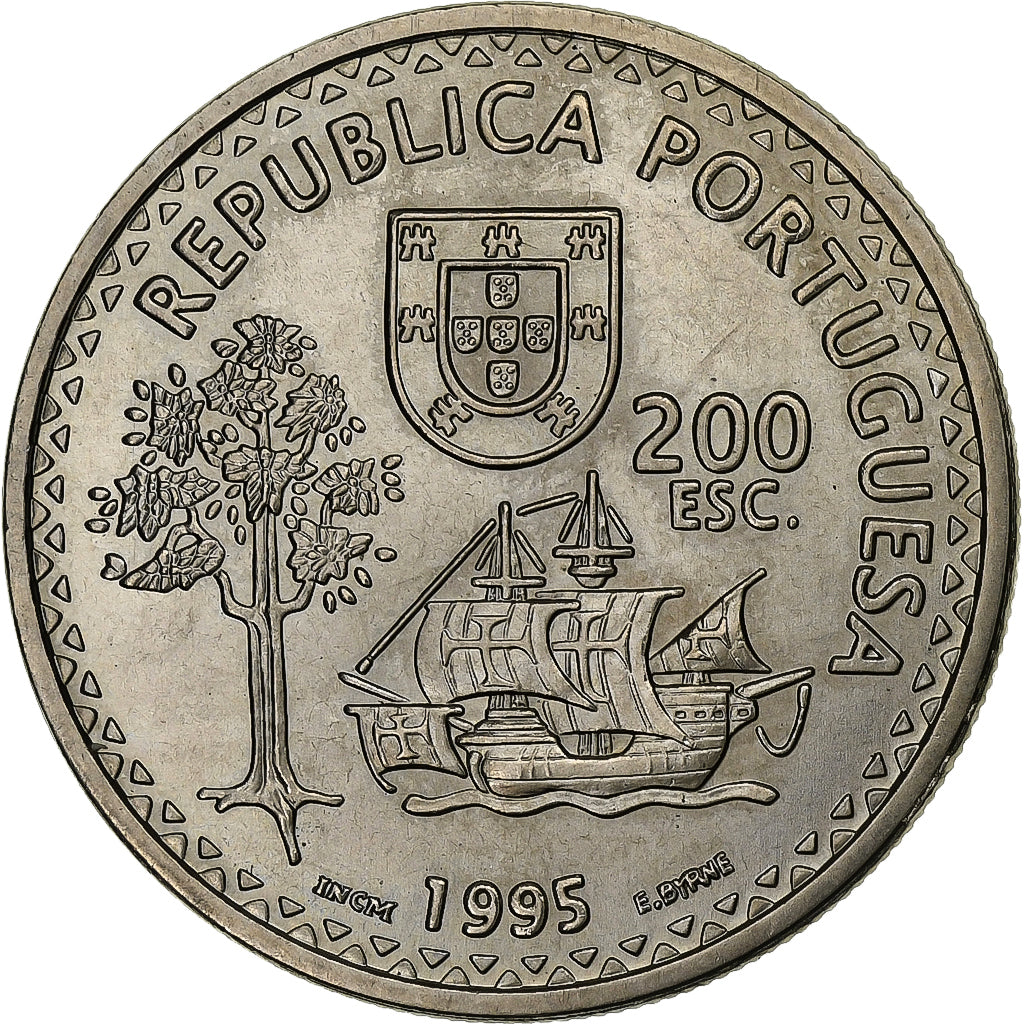 Portugal, 200 Escudos, 1995, Miedź-Nikiel, MS(63), KM:683