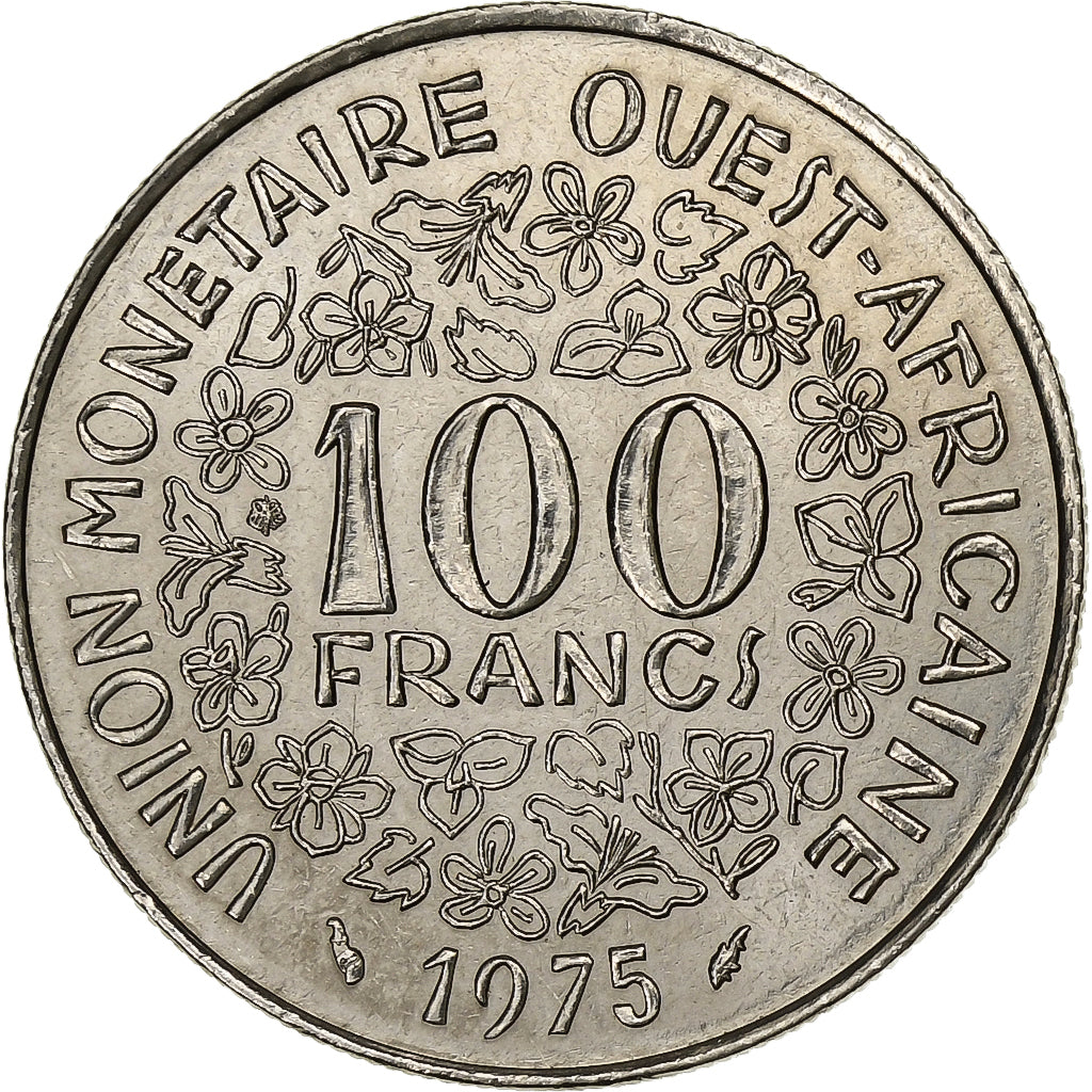 West African States, 100 Francs, 1975, Pessac, Nickel, MS(60-62), KM:4
