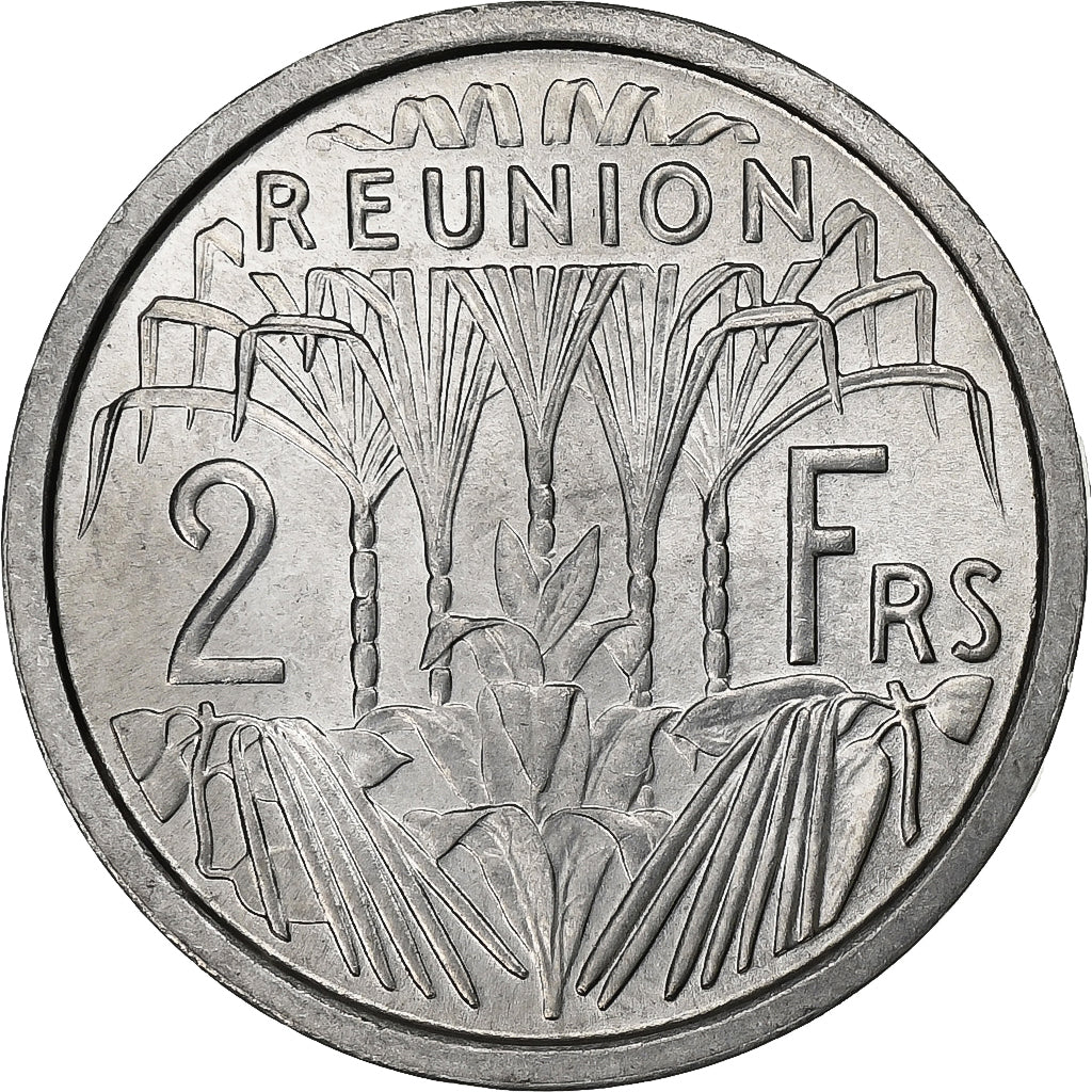 Réunion, 2 Francs, 1969, Aluminium, STGL, KM:8
