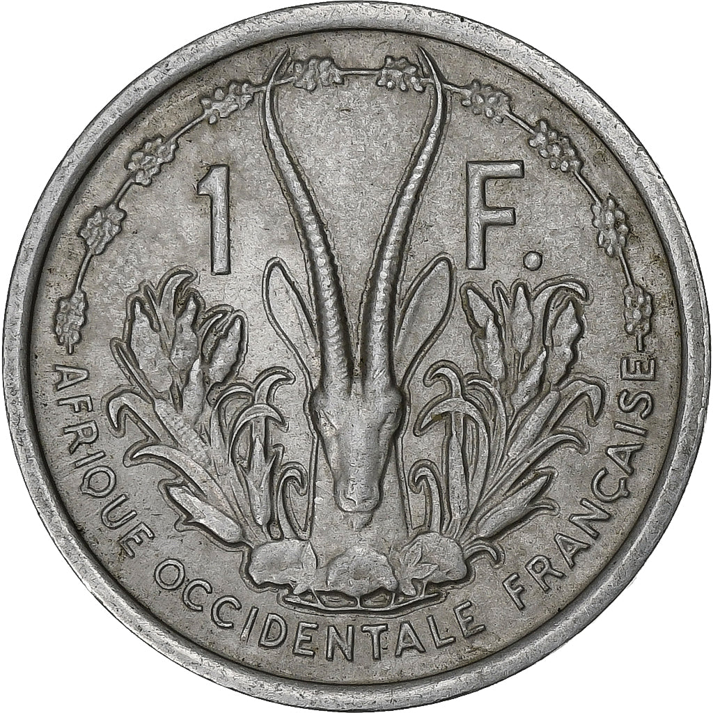 French West Africa, Franc, 1948, Aluminum, AU(55-58), KM:3