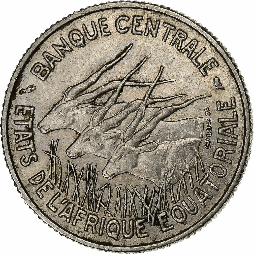 Staten van Equatoriaal Afrika, 100 Francs, 1966, Paris, Nickel, ZF, KM:5