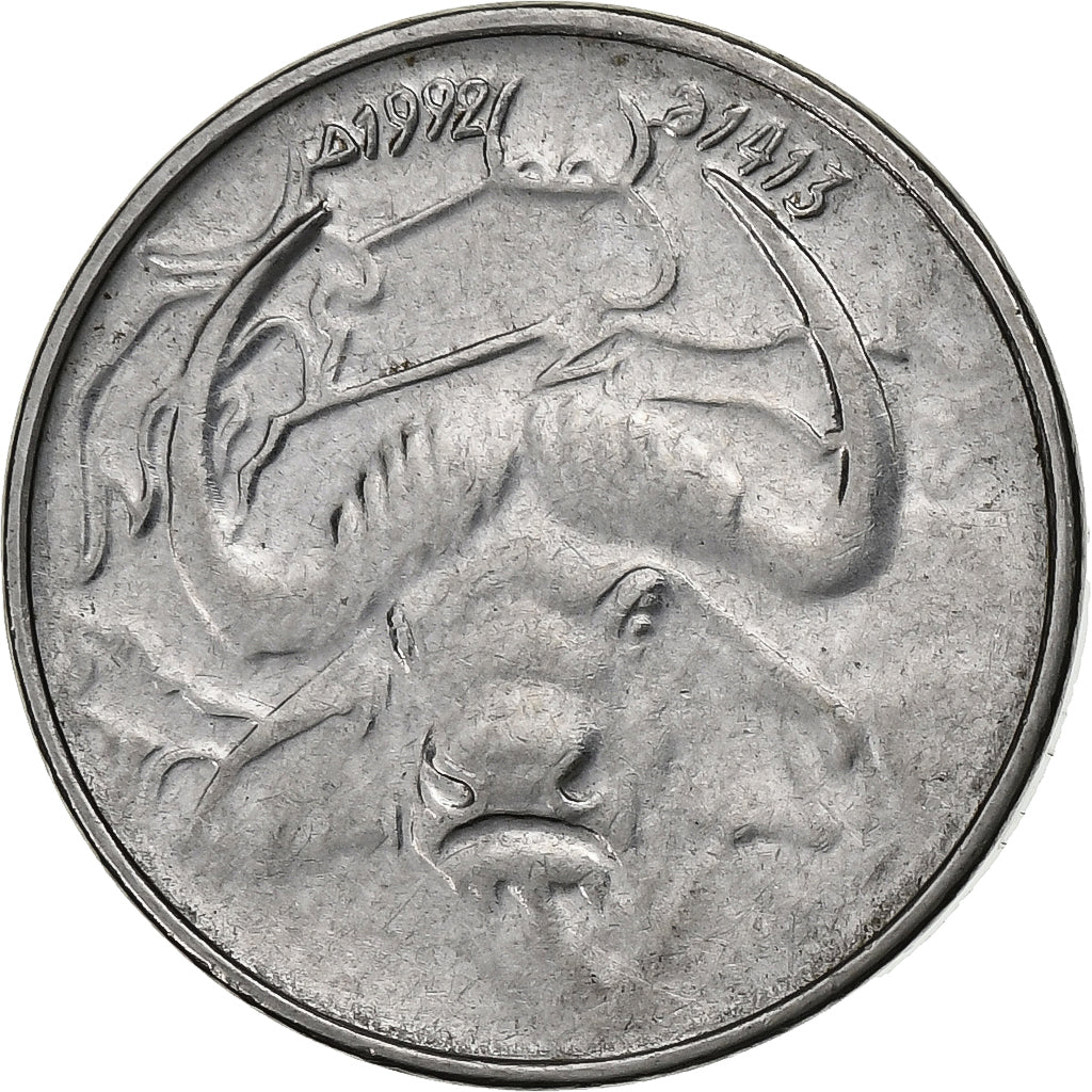Algerije, Dinar, 1992/AH1413, Algiers, Stainless Steel, PR, KM:129