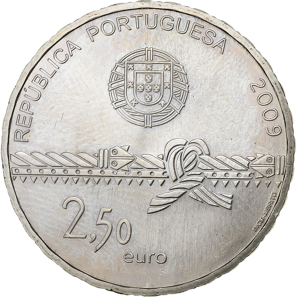 Portugal, 2-1/2 Euro, 2009, Lisbon, Kupfer-Nickel, UNZ, KM:793