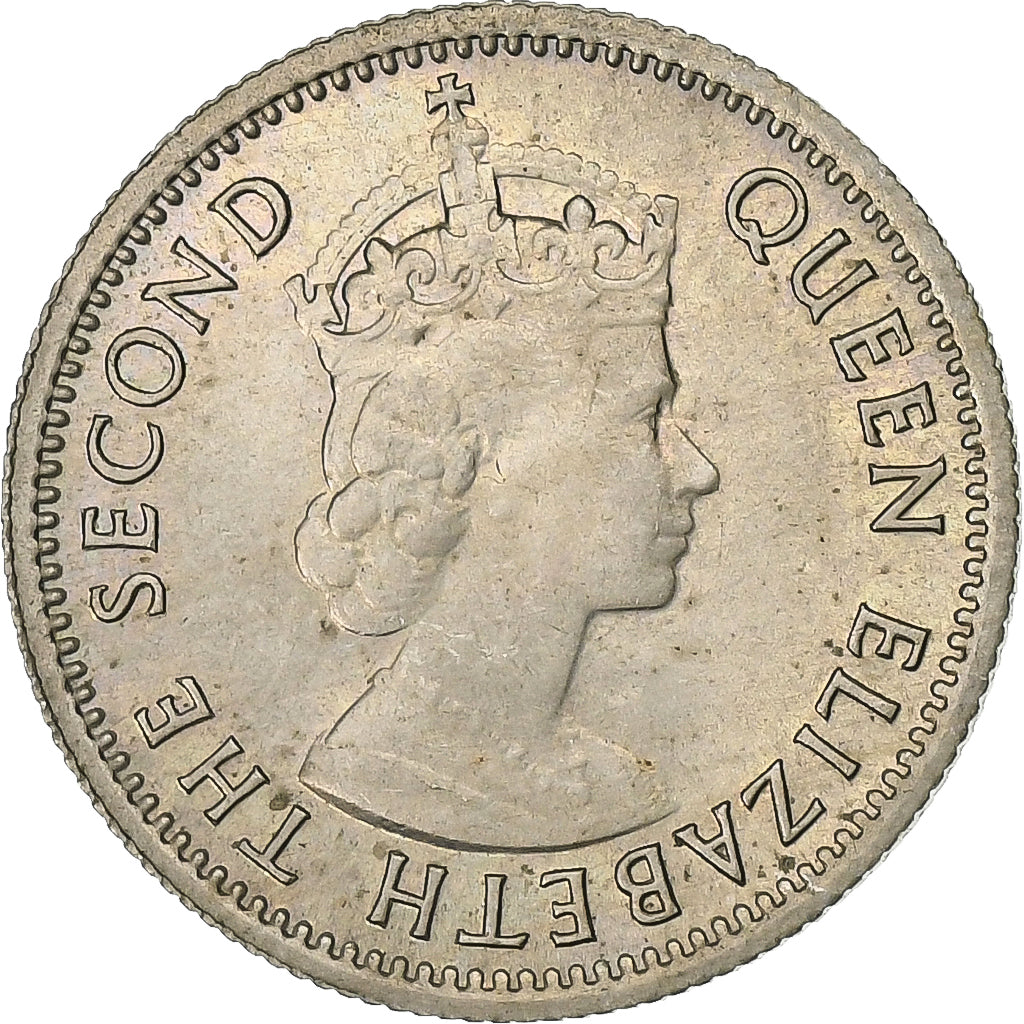 MALAIA E BORNÉU BRITÂNICO, 5 Cents, 1961, Cobre-níquel, AU(55-58), KM:1
