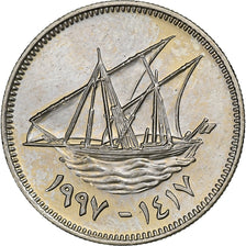 Kuwait, Jabir Ibn Ahmad, 20 Fils, 1997/AH1417, Copper-nickel, MS(63), KM:12