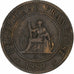 French Indo-China, Cent, 1889, Paris, Bronze, EF(40-45), KM:1