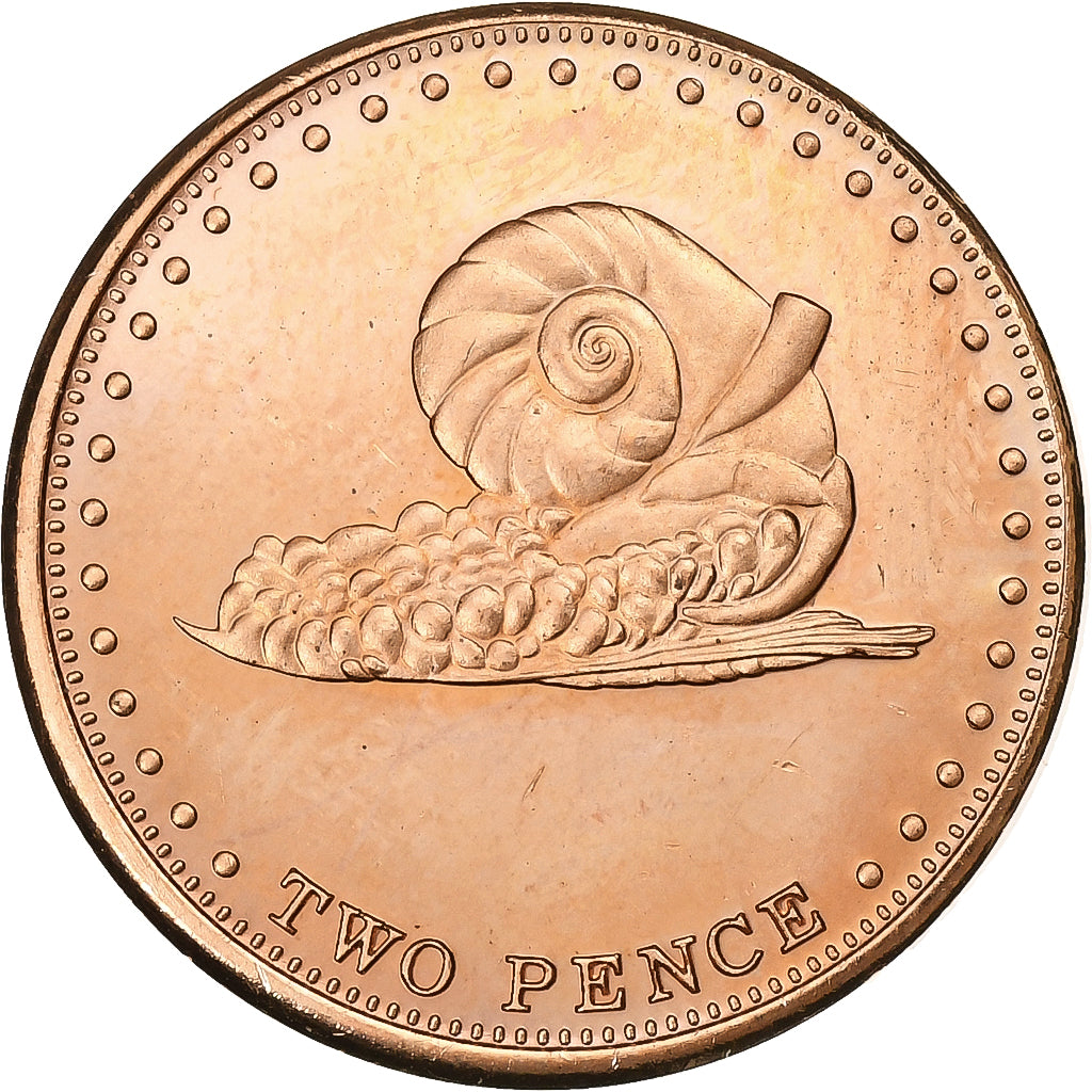 Tristan Da Cunha, Elizabeth II, 2 Pence, 2008, Franklin Mint, Copper, MS(63)