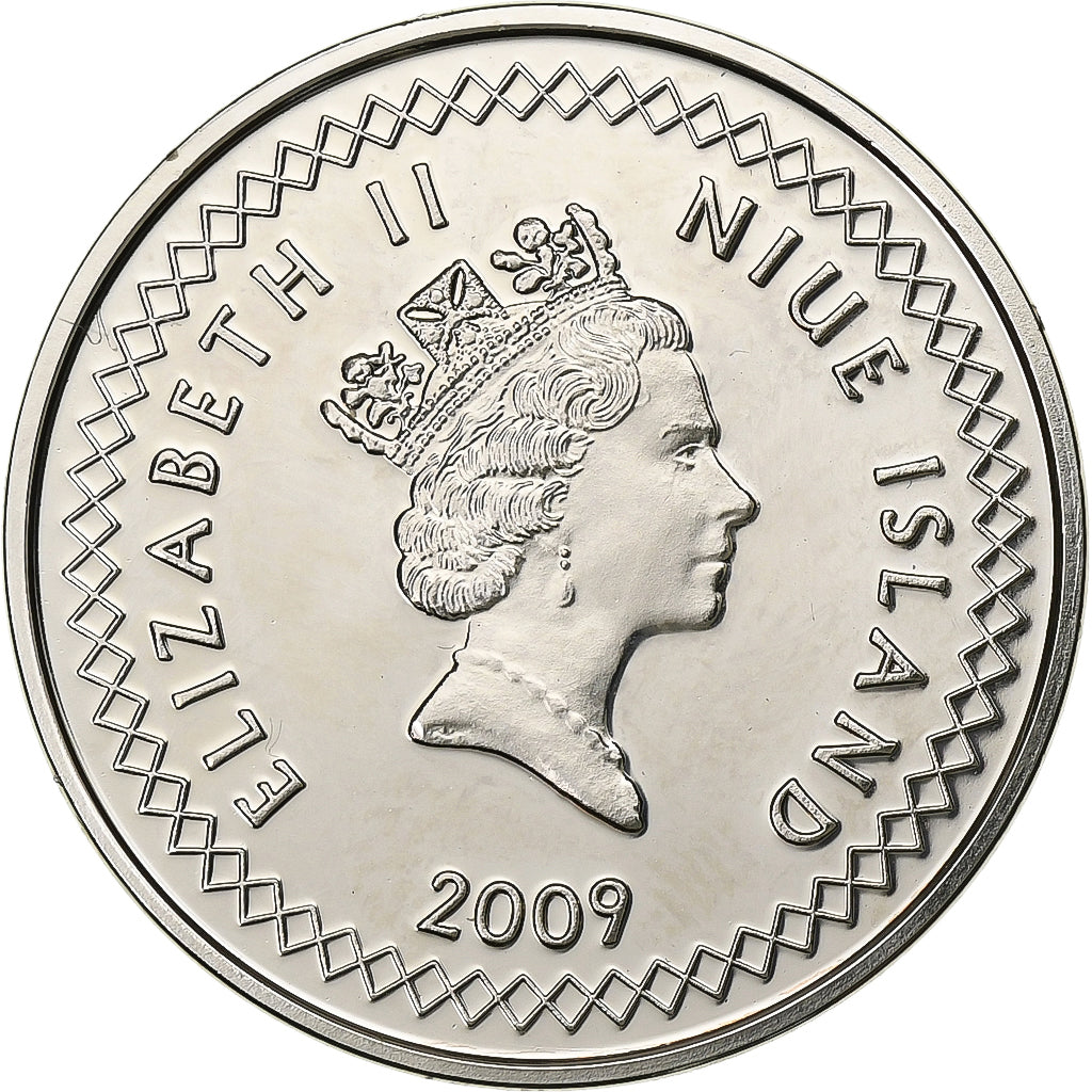 Niue, Elizabeth II, 20 Cents, 2009, New Zealand, Nickel Plated Bronze, SPL