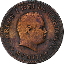 INDIA-PORTUGUESE, 1/4 Tanga, 15 Reis, 1903, Bronze, S+, KM:15