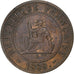 French Indo-China, Cent, 1888, Paris, Bronze, VF(20-25), KM:1