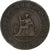 French Indo-China, Cent, 1892, Paris, Bronze, VF(30-35), KM:1