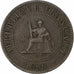 Indochine française, Cent, 1888, Paris, Bronze, TB+, KM:1