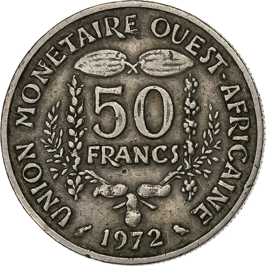 West Afrikaanse Staten, 50 Francs, 1972, Paris, Cupro-nikkel, ZF, KM:6