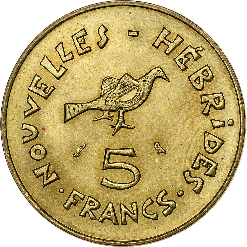 Nieuwe Hebriden, 5 Francs, 1970, Paris, Nickel-brass, FDC, KM:6.1