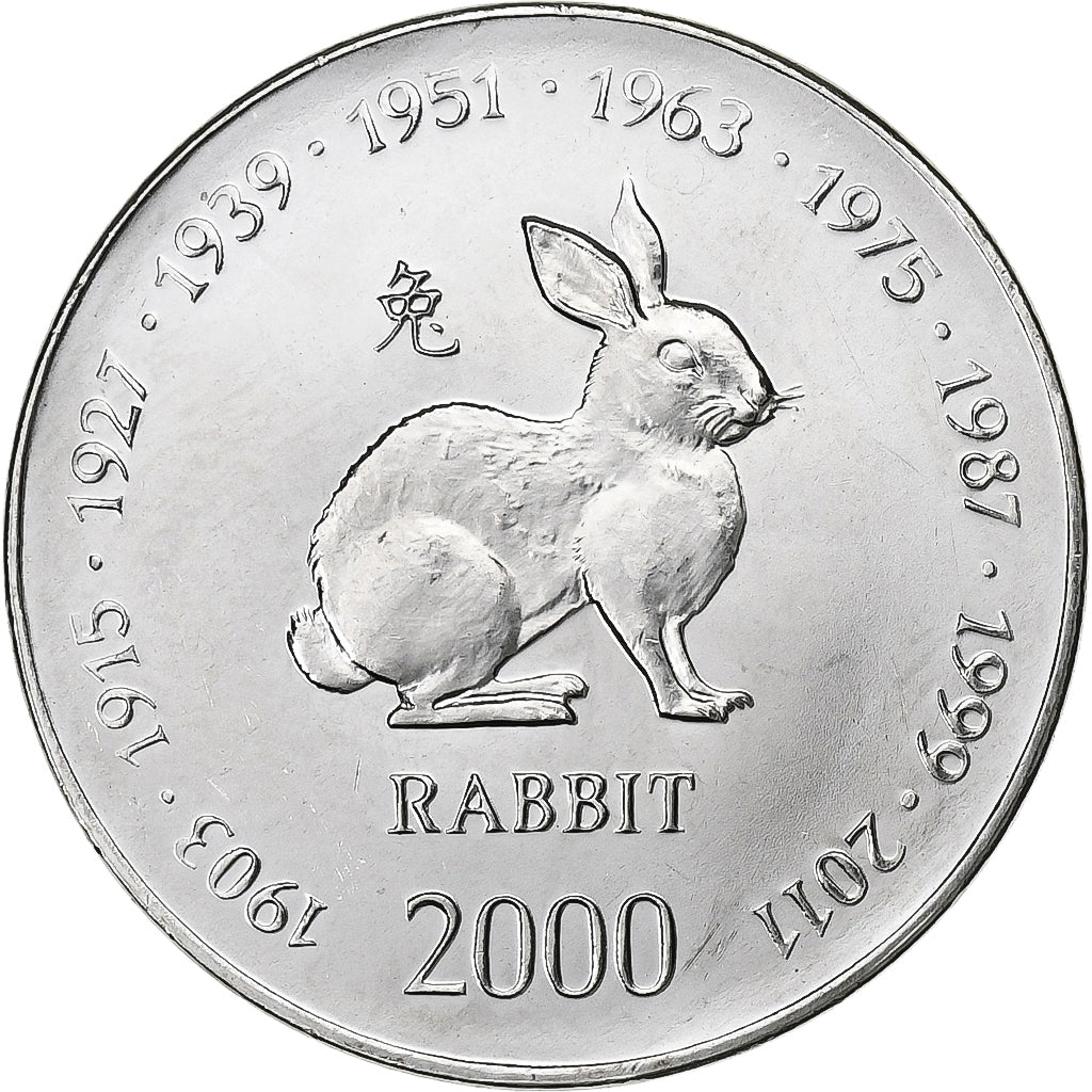 Somalia, 10 Shillings / Scellini, 2000, Nickel Clad Steel, MS(65-70), KM:93