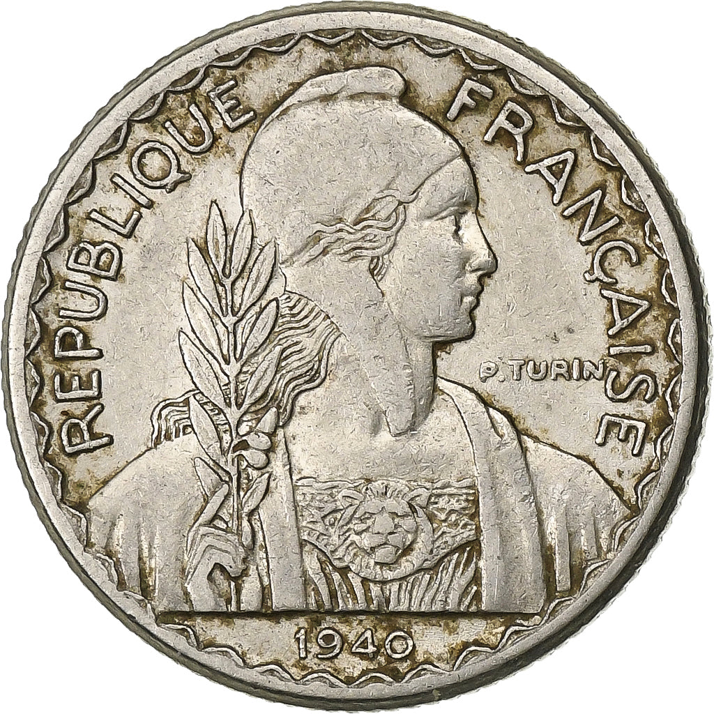 French Indo-China, 10 Cents, 1940, Paris, Nickel, EF(40-45), KM:21.1