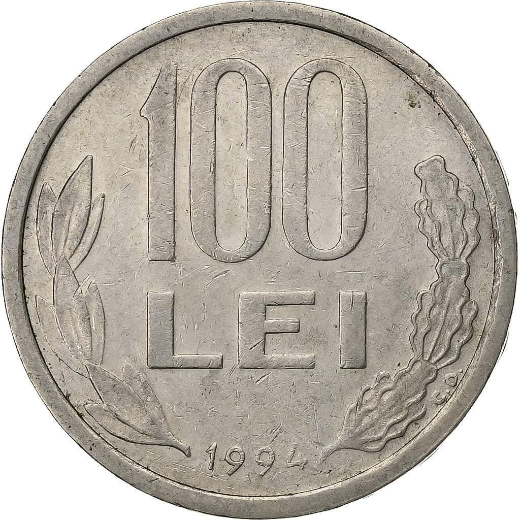 Romania, 100 Lei, 1994, Acciaio placcato nichel, BB, KM:111