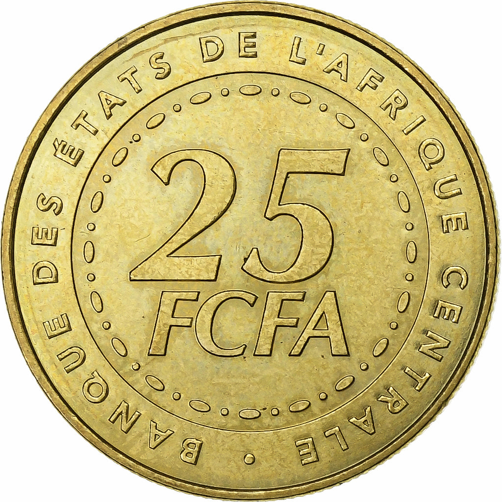 Central African States, 25 Francs, 2006, Paris, Brass, MS(63), KM:20