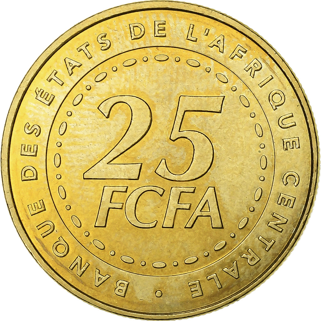 Estados da África Central, 25 Francs, 2006, Paris, Latão, MS(63), KM:20