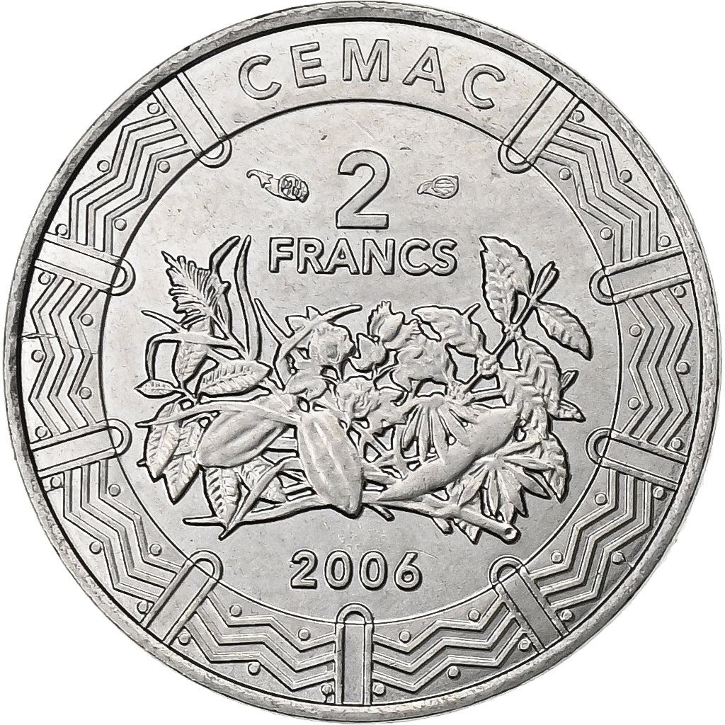 Państwa Afryki Środkowej, 2 Francs, 2006, Paris, Stal nierdzewna, MS(65-70)