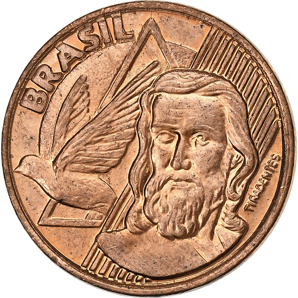 Brazylia, 5 Centavos, 1998, Miedź platerowana stalą, AU(50-53), KM:648