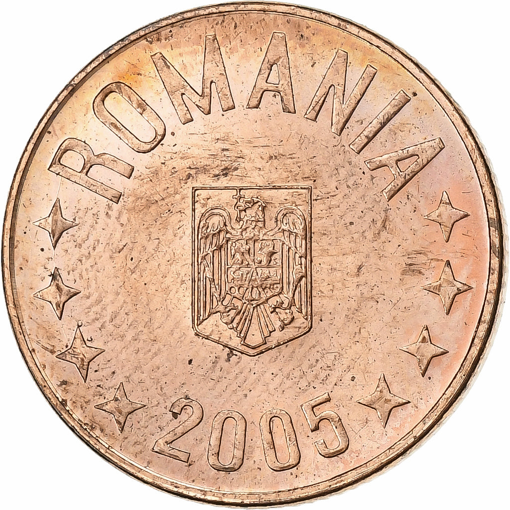 Roumanie, 5 Bani, 2005, Bucharest, Cuivre plaqué acier, SPL, KM:190