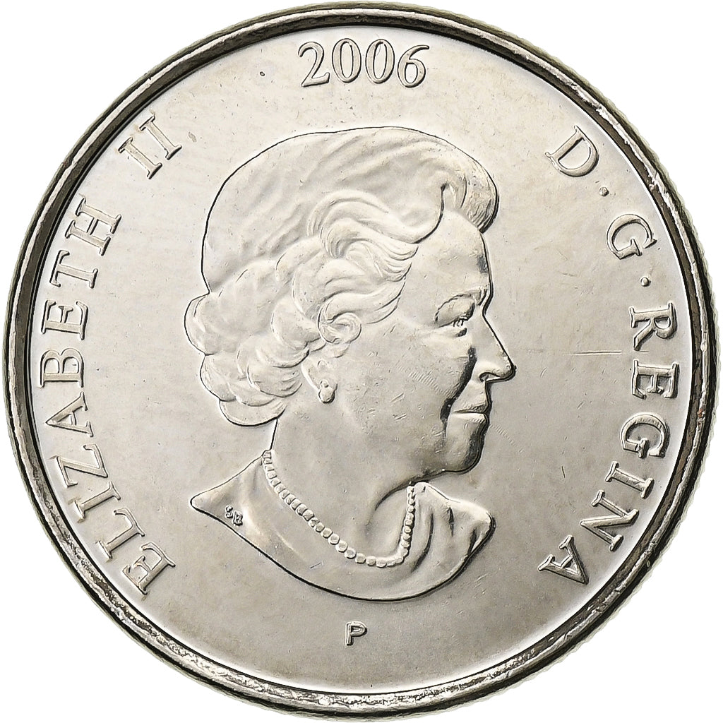 Canada, Elizabeth II, 25 Cents, 2006, Royal Canadian Mint, Nickel plated steel