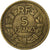 Francia, 5 Francs, Lavrillier, 1946, Alluminio-bronzo, BB, KM:888a.2