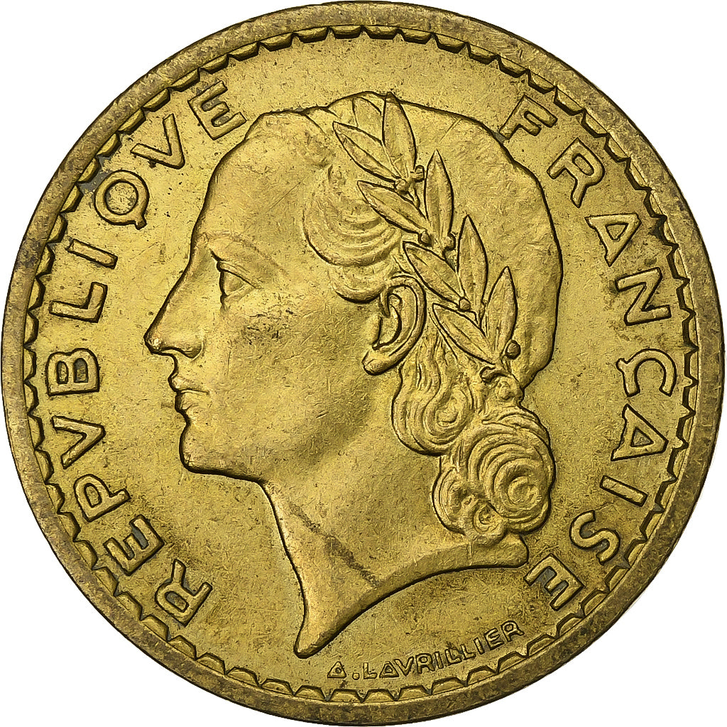 Francia, 5 Francs, Lavrillier, 1946, Alluminio-bronzo, SPL-, KM:888a.2