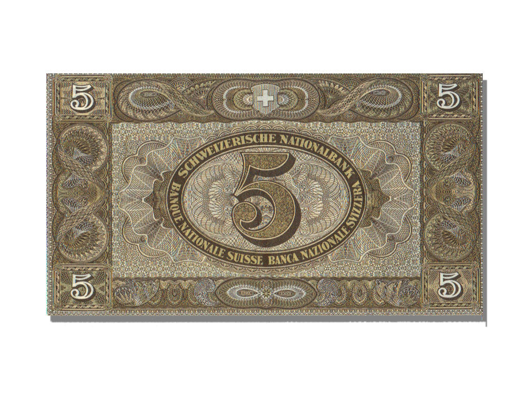 Geldschein, Schweiz, 5 Franken, 1951, 1951-02-22, UNZ-
