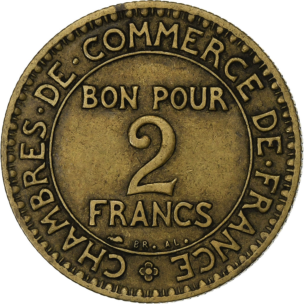 Frankrijk, 2 Francs, Chambre de commerce, 1926, Paris, Aluminum-Bronze, ZF