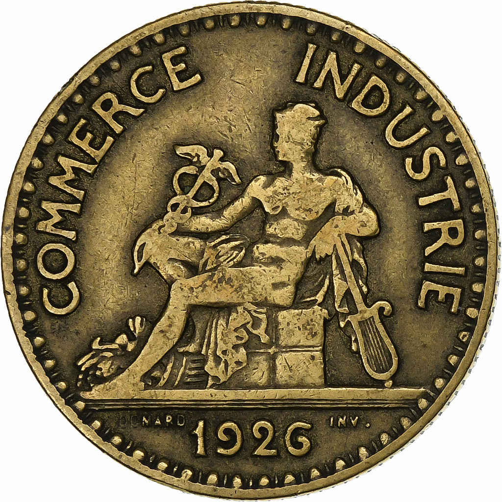 Frankreich, 2 Francs, Chambre de commerce, 1926, Paris, Aluminum-Bronze, SS+