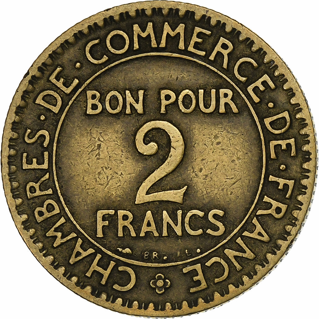 Frankreich, 2 Francs, Chambre de commerce, 1926, Paris, Aluminum-Bronze, SS+