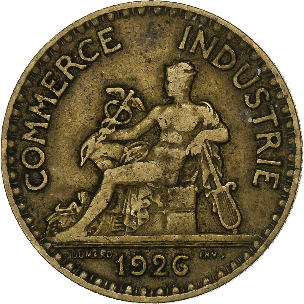 Francia, 2 Francs, Chambre de commerce, 1926, Paris, Alluminio-bronzo, BB