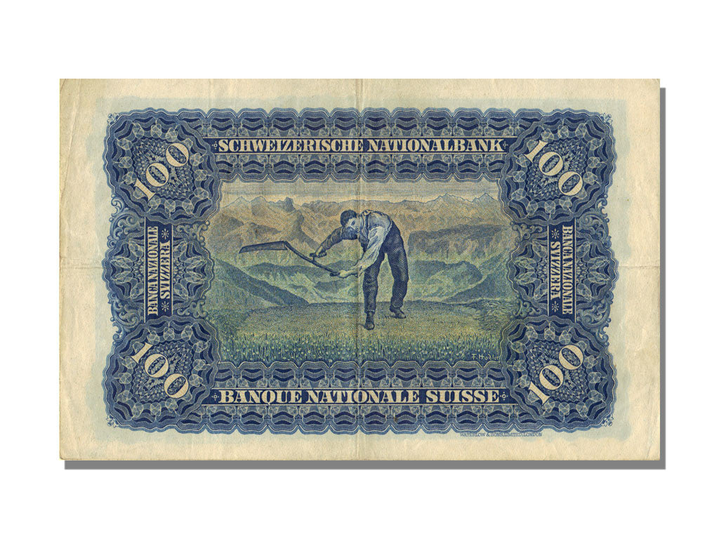 Banknote, Switzerland, 100 Franken, 1944, 1944-03-23, AU(55-58)