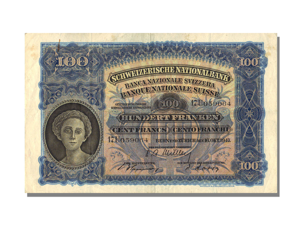 Billet, Suisse, 100 Franken, 1947, 1947-10-16, SUP