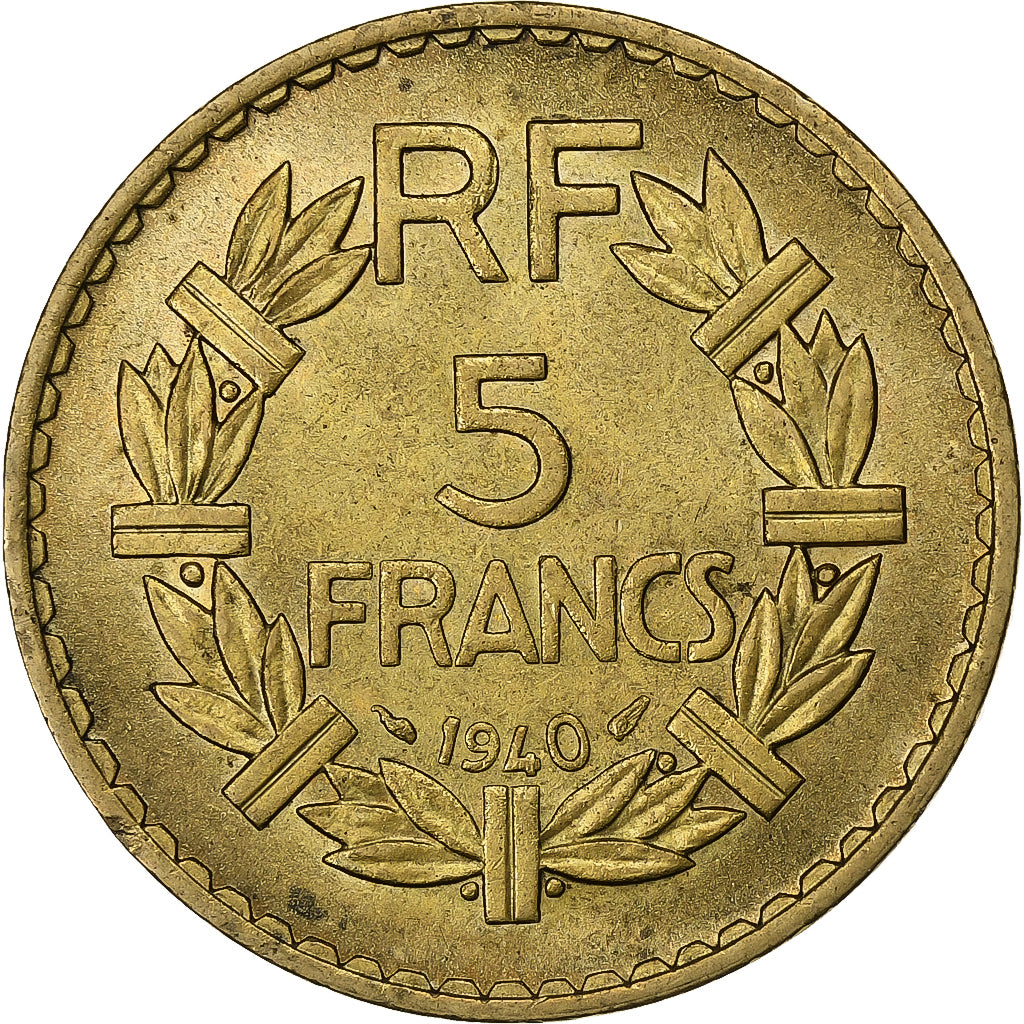 Francia, 5 Francs, Lavrillier, 1940, Alluminio-bronzo, BB+, KM:888a.1