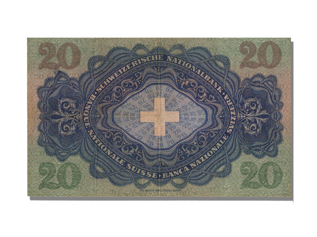 Banknote, Switzerland, 20 Franken, 1931, 1931-07-21, AU(55-58)