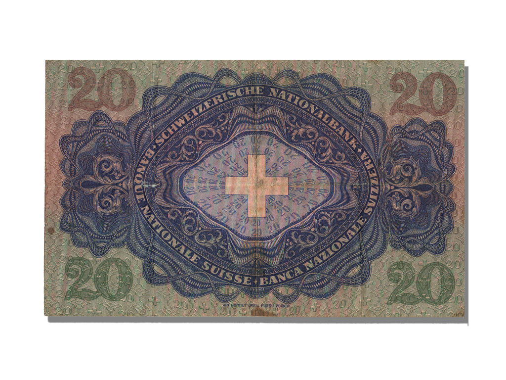 Banknote, Switzerland, 20 Franken, 1933, 1933-06-22, AU(50-53)
