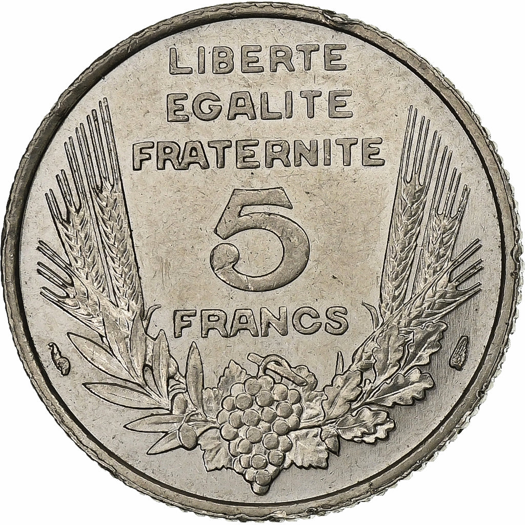 France, 5 Francs, Bazor, 1933, Paris, Nickel, AU(50-53), KM:887