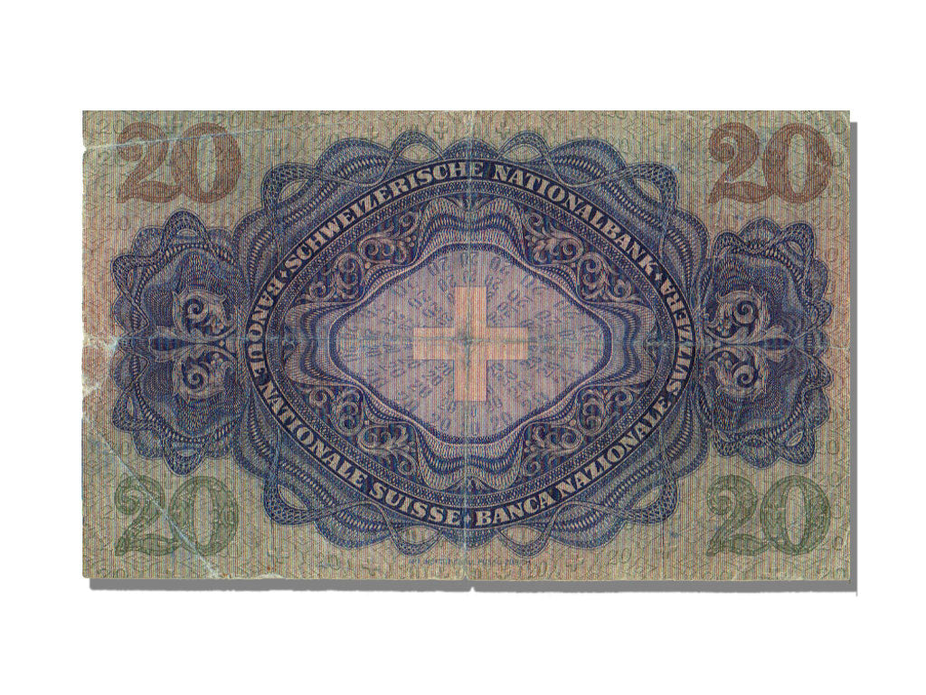 Billet, Suisse, 20 Franken, 1939, 1939-08-26, TTB