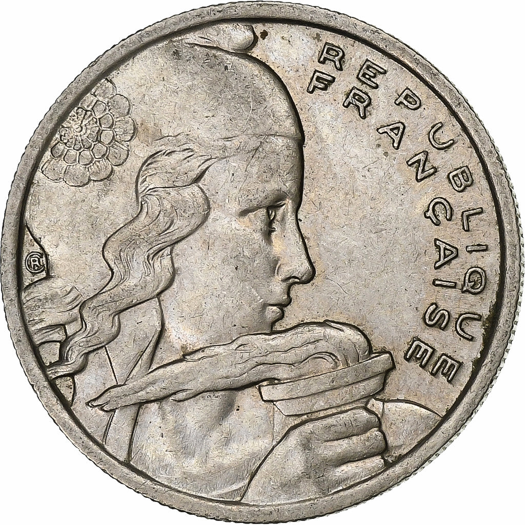 França, 100 Francs, Cochet, 1957, Beaumont - Le Roger, Cobre-níquel