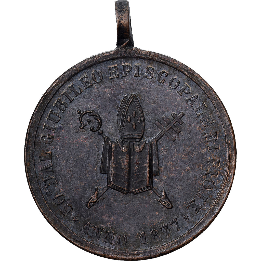Vatican, Medal, Pie IX, 50ème Jubilé, Rome, Religions & beliefs, 1877
