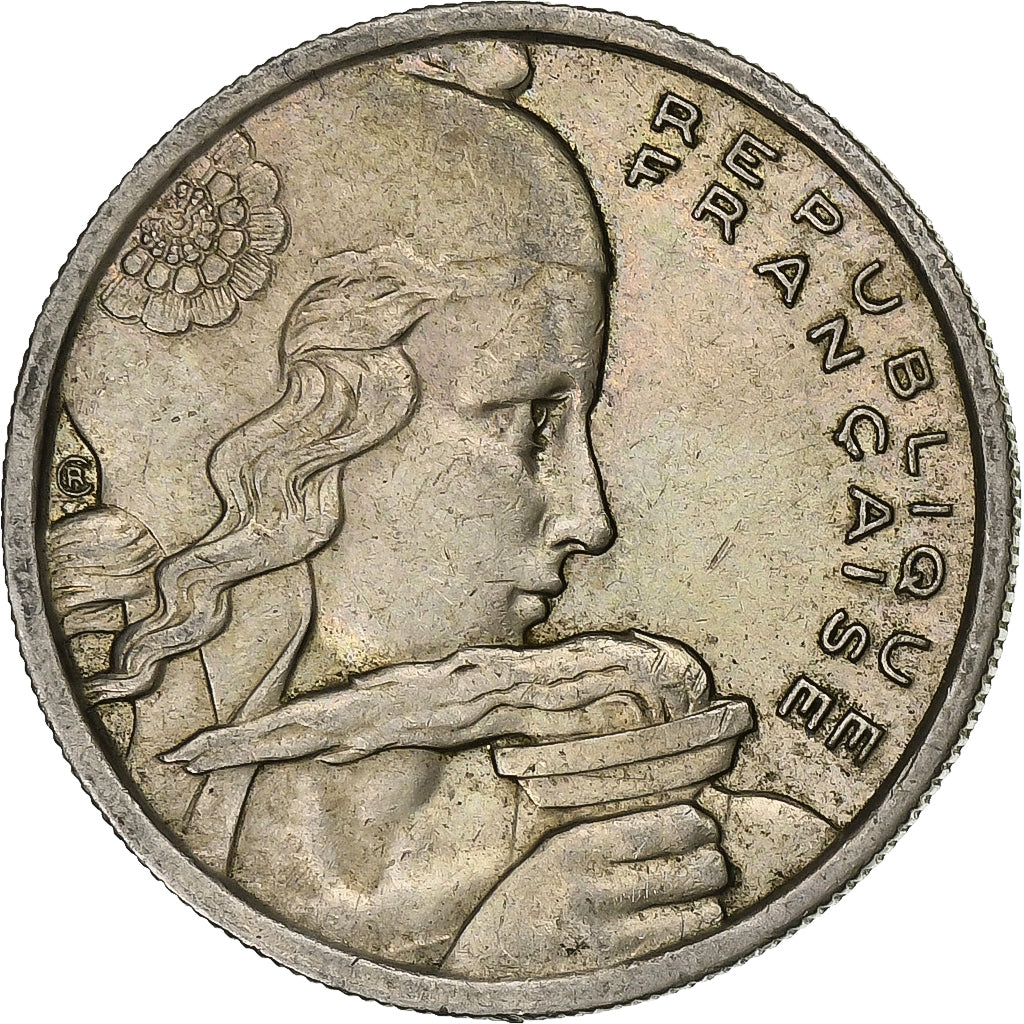 França, 100 Francs, Cochet, 1958, Beaumont - Le Roger, Cobre-níquel