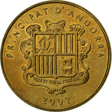 Andorra, 5 Centims, 2002, Mosiądz, MS(64), KM:181