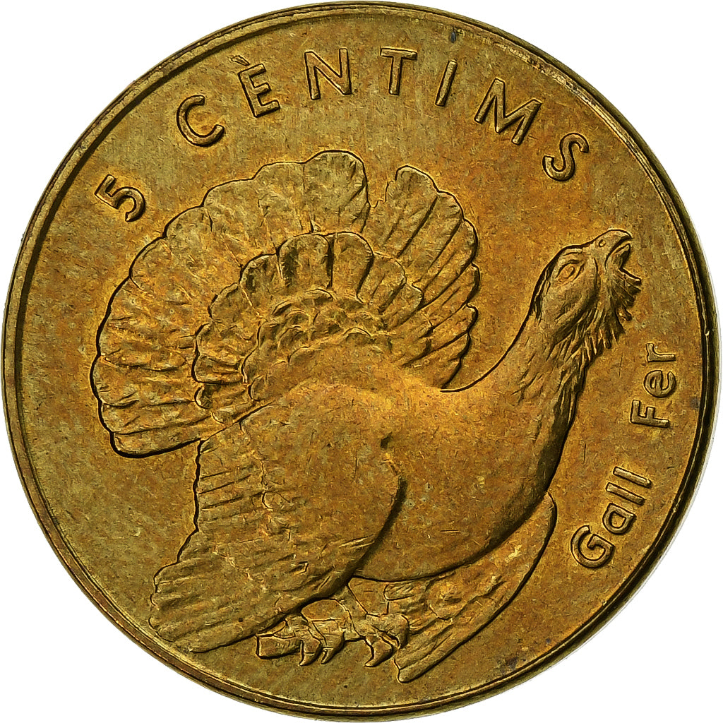 Andorra, 5 Centims, 2002, Brass, MS(64), KM:181