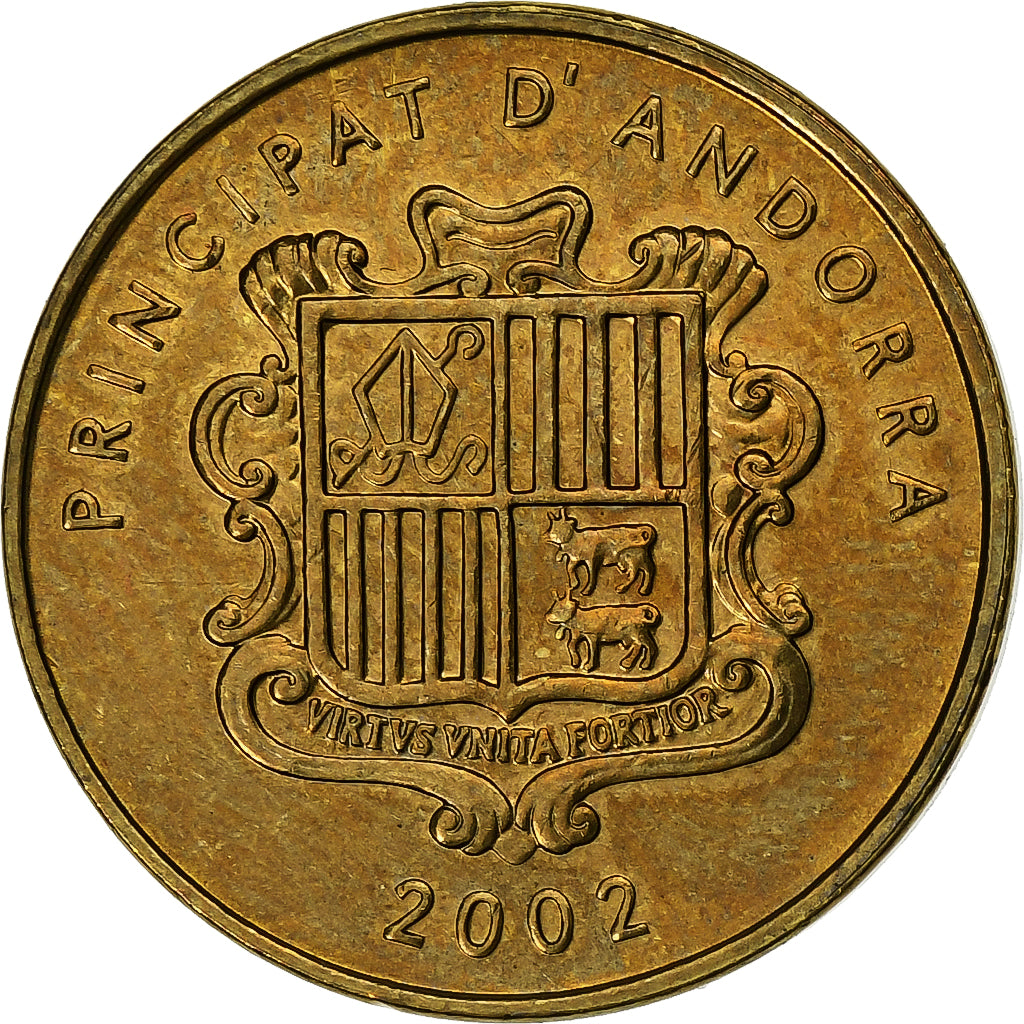Andorra, 5 Centims, 2002, Brass, MS(64), KM:181