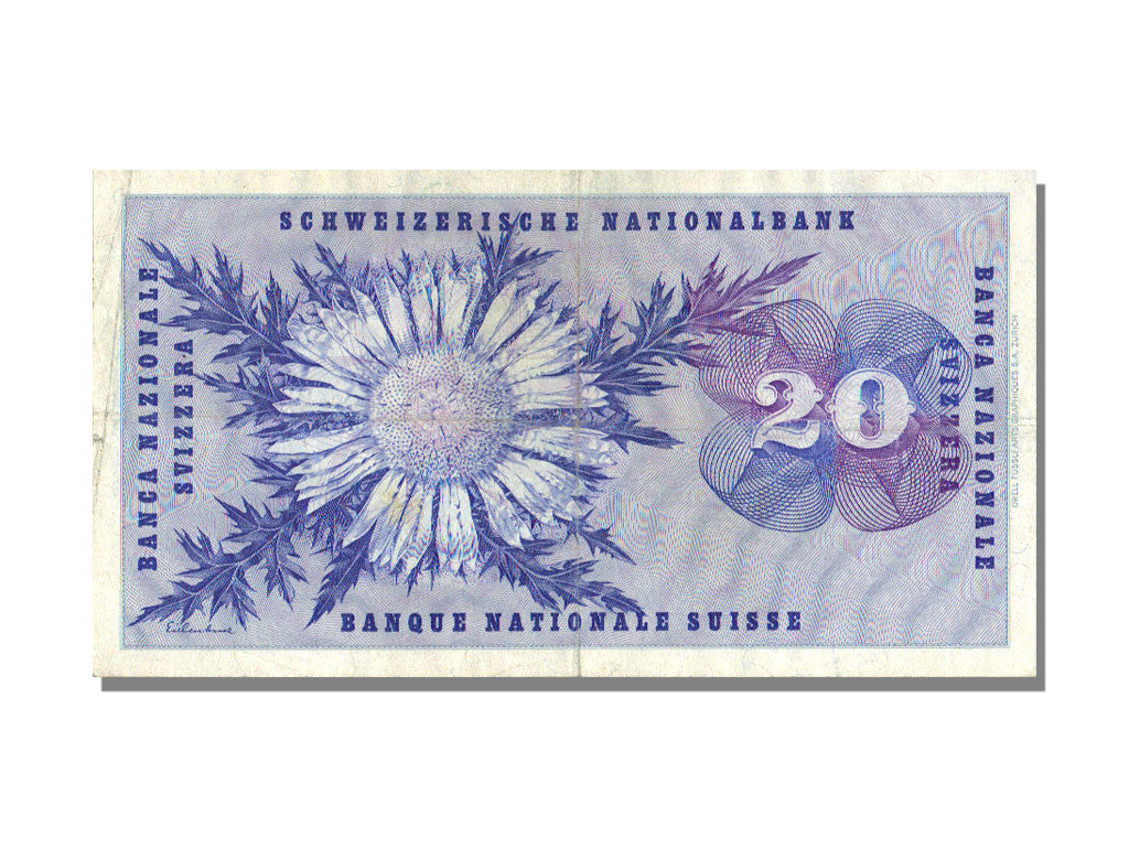 Banknote, Switzerland, 20 Franken, 1972, 1972-01-24, EF(40-45)