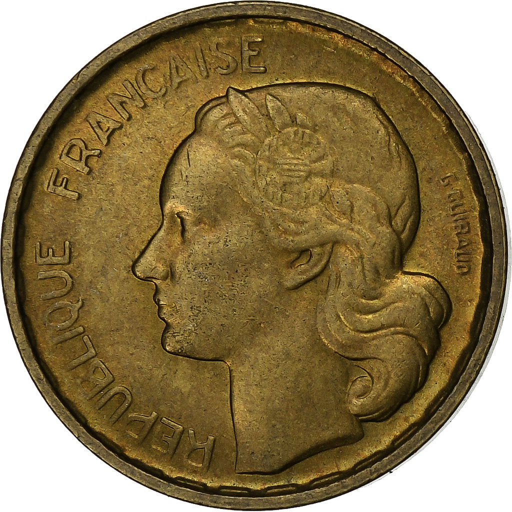 France, 10 Francs, Guiraud, 1951, Beaumont - Le Roger, Aluminum-Bronze