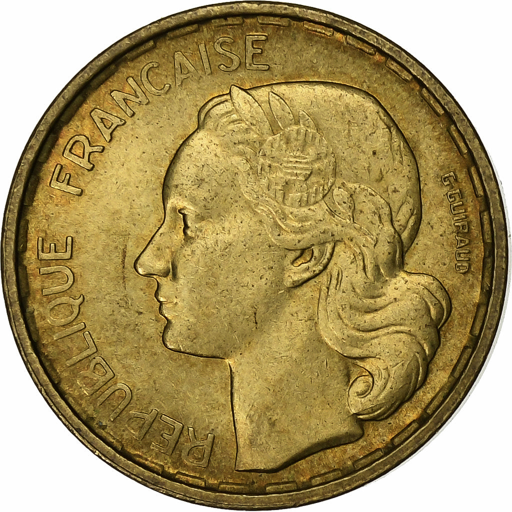 France, 10 Francs, Guiraud, 1951, Beaumont - Le Roger, Aluminum-Bronze